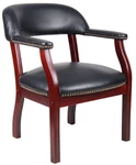 Boss Office Ivy League Faux Leather Executive Captains Guest Chair Black New. Price: $178.19.