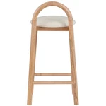 Maklaine Contemporary Soft Rich Cream Finish Vegan Leather Stool New. Price: $233.93.