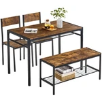 Vecelo Kitchen Dining Room Table 2 Chairs Bench Compact Space-saving Design New. Price: $233.40.