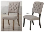 Acme Bernard Cream Linen Cushion & Weathered Oak / Gray Finish 2-PC Side Chair New. Price: $325.99.