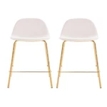 Pemberly Row 26" Faux Leather Counter Stools In White (set Of 2) New. Price: $134.51.