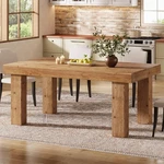 63'' Solid Wood Dining Table Farmhouse Rectangular Kitchen For 4-6 People New. Price: $237.49.