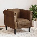 Bowery Hill Contemporary Polyester Single Sofa Chair Brown New. Price: $196.64.