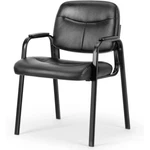 Leather Waiting Room Chairs With Padded Arms - For Home Office Guest Reception New. Price: $84.39.