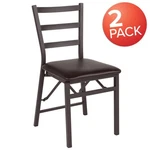 Flash Furniture 2-PK Hercules Brown Ladder Metal Chair 2-CY-180841-GG New. Price: $209.99.