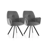 Set Of 2 Swivel Accent Arm Chairs With Metal Legs And Wide Back-gray New. Price: $125.47.