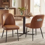 Vasagle Ekho Collection Dining Chairs Set Of 2 Caramel Brown Upholstered New. Price: $179.99.