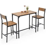 Costway 3PCS Bar Table Set Industrial Counter Height Dining W/2 Stools New. Price: $116.99.