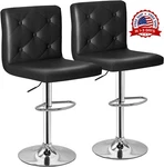 Taburetes De Con Respaldo Bancos Para Barra Cocina Sillas Negro 2 Set New. Price: $189.99.