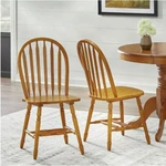 Simple Living Solid Wood Slat Back Dining Chairs Set Of 2 Oak Kitchen Durable New. Price: $225.93.
