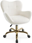 Bestera Vanity With Wheels, Cute Home Office Desk Chairs - White/brown Open. Price: $101.23.
