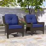 Eagle Peak Azure Bay Set Of 2 Outdoor Wicker Patio Chairs New. Price: $249.99.