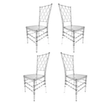 Clear Thick Seat Diamond Back Chair - 4 Pack Some Assembly Required By Chivari New. Price: $199.99.