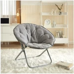 Mainstays Large Super Soft Microsuede 30" Saucer Chair, Gray New. Price: $89.00.