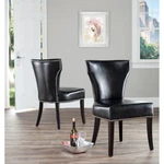 Safavieh Jappic 22''H Kd Side Chair Set Of Silver Nail Head Black New. Price: $443.05.