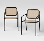 Project 62 Boda Retro Rattan Caning Patio Dining Chairs Pack Cream/black New. Price: $297.50.