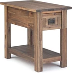 Simplihome Monroe Solid Acacia Wood 14 Inch Wide Rectangle Rustic Narrow Side... Open. Price: $219.99.