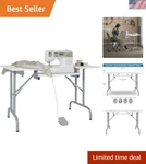 Adjustable White Folding Craft & Sewing - 47.5" For Creative Projects New. Price: $264.99.