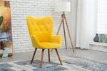 AC155YL Doarnin Silky Velvet Tufted Button Accent Chair Yellow 30D X 41.5W 26. New. Price: $134.15.