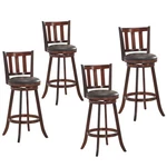 Costway 4 Pcs 29.5" Swivel Bar Stool Leather Padded Dining Kitchen Bistro Chair New. Price: $269.99.