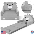 Kids Sofa Bed With Removable Washable Cover & Magic-tape Backrest Foldable Tod New. Price: $57.73.