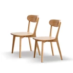 (set Of 2 Pcs) Dining Chair Wooden Fas Grade Oak Natural 46.5 * 54 80CM New. Price: $205.00.