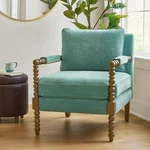 Pioneer Woman Farmhouse Spindle Jade Accent Armchair Wood Frame Upholstered New. Price: $249.97.