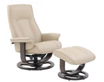 Barcalounger Austin Swivel Recliner Chair + Ottoman 15-3764 Hilton Ivory Leather New. Price: $1299.00.