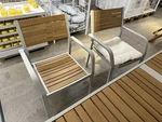 Ikea Sj Lland Table 4 Outdoor Armchairs In Light Gray Brown New. Price: $850.00.