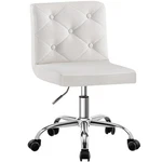 Vecelo Pu Leather Midback Armless Vanity Chair Adjustable Height 360 Rolling... New. Price: $96.54.
