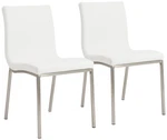 Scott Steel And White Leatherette Dining Chair Set Of 2 New. Price: $462.00.