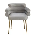 Dente Velvet Dining Chair Modern Upholstered Accent Seating Room Grey New. Price: $227.51.