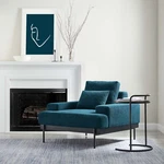 Modway Proximity Modern Fabric Upholstered Accent Armchair In Azure New. Price: $477.18.