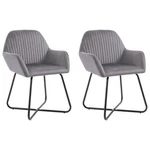 Vidaxl Dining Chairs 2 Pcs Gray Velvet New. Price: $240.95.