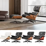 Pro Tall Eames Lounge And Ottoman Set Swivel Armchair Real Leather Walnut New. Price: $469.99.