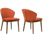 Maklaine 19" Modern Fabric Dining Side Chairs Orange (set Of 2) New. Price: $304.59.