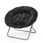 Urban Shop Oversized Micromink Moon Saucer Chair, Black - 37 X 30 New. Price: $101.80.