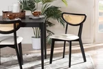 Baxton Studio Dannell Black Wood Dining Chairs Set Of 2 New. Price: $312.00.