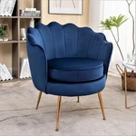 Container Furniture Direct Velvet Barrel Accent Chair With Scalloped Silhouet... Open. Price: $137.41.
