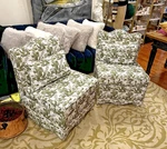 Lillian August Green Toile Upholstered Accent Chairs (set Of 2) Open. Price: $500.00.