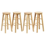Pj Wood Classic Round Seat 29" Tall Kitchen Counter Stools, Natural (set Of 4) New. Price: $157.99.