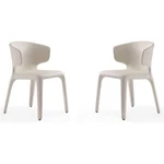 Manhattan Comfort Conrad 17.3" Faux Leather Dining Chair Cream (set Of 2) New. Price: $581.03.