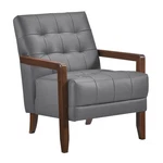 Pemberly Row Modern / Contemporary Leather Accent Chair In Dark Gray New. Price: $264.25.