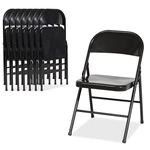 Vecelo 8 Packs Metal Folding Chairs,stackable Steel Seat With Pack, Black New. Price: $286.49.