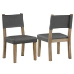 Steve Silver Aubrey Side Chair Waxed Driftwood Finish Brown New. Price: $191.10.