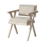 Mercana Topanga Cream Fabric Wrap Brown Wooden Frame Dining Chair New. Price: $569.99.