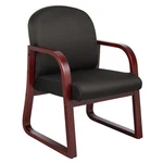 Boss Mahogany Frame Guest, Accent Or Dining Chair Black Fabric New. Price: $153.99.
