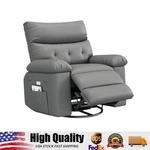 Oversized Recliner Chair, Faux Pu Leather Large Manual With 1.5X Sponge New. Price: $323.24.