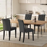 Welzona Upholstered Dining Chairs Set Of 4, Button Tufted Parsons Black New. Price: $328.86.