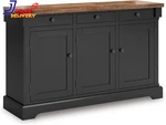 Farmhouse Dining Buffet With Drawers And Adjustable Shelves Light Brown & Black New. Price: $1404.36.